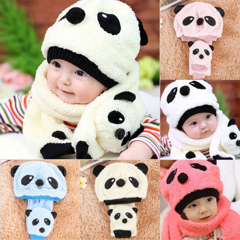 Bonnet panda tricoté pour enfants. Livraison GRATUITE !