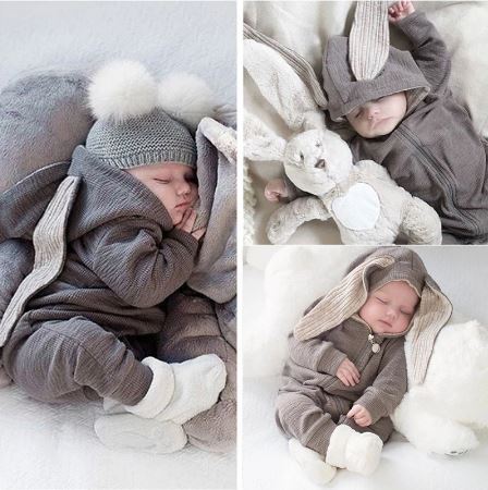 Bonnet Enfant bébé avec polaire et oreilles de lapin