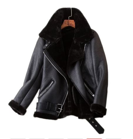 Veste En Cuir Homme Avec Col En Fausse Fourrure - Manteau D'hiver épais - Taille Asiatique (prendre 1-2 Tailles Au-dessus)